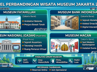 Ilustrasi wisata Musem di Jakarta
