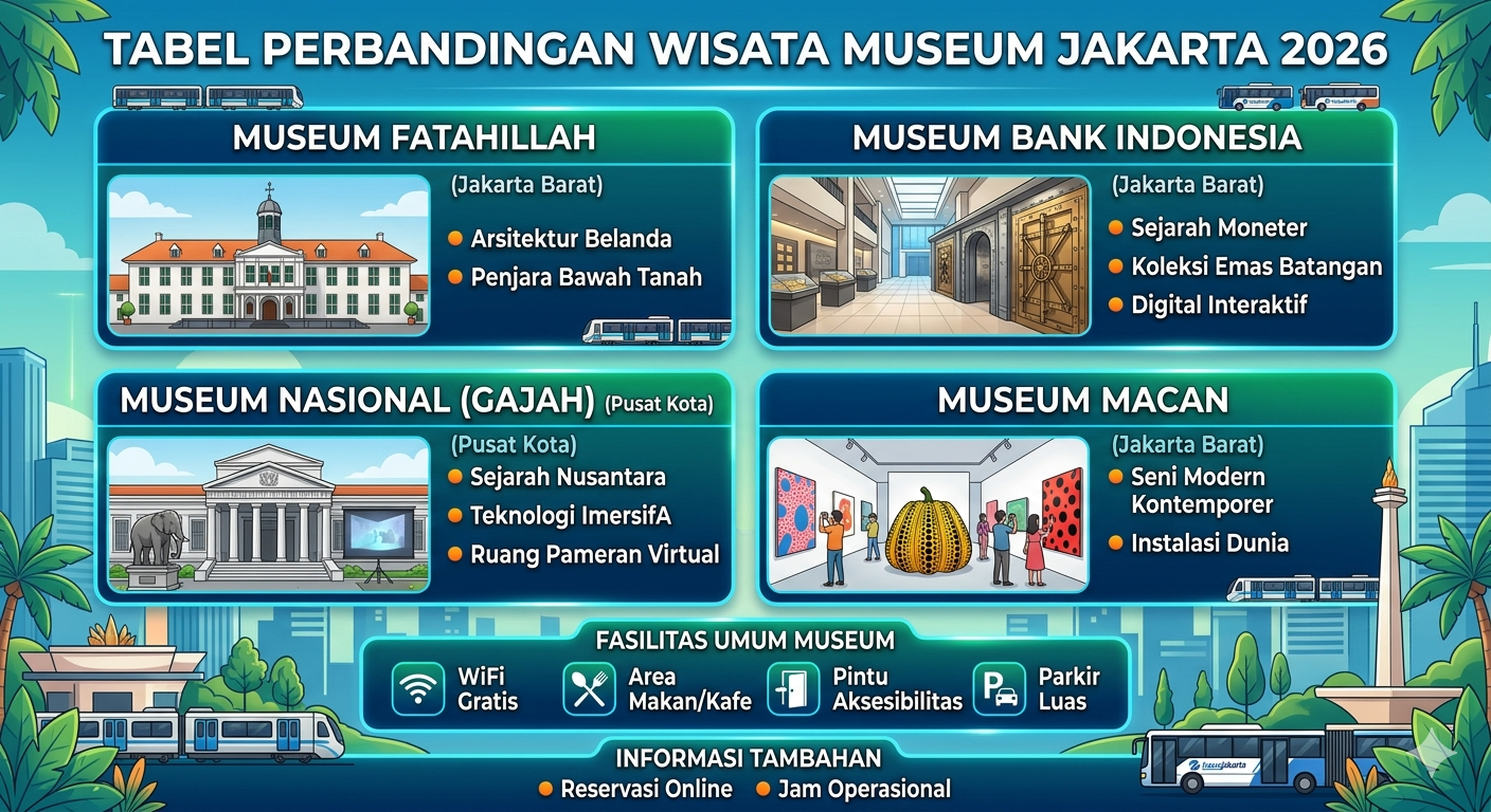 Ilustrasi wisata Musem di Jakarta